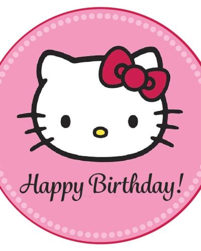 Edible Icing Image – Hello Kitty Round