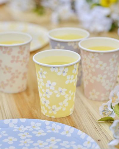 Hello Spring Floral Cups 8pk