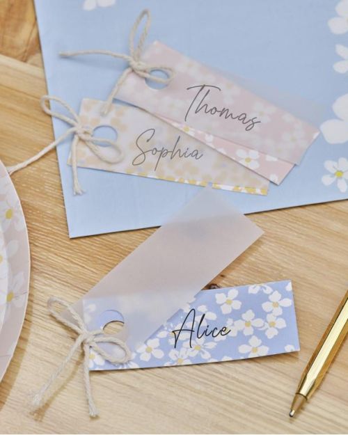 Hello Spring Floral Place Cards 10pk