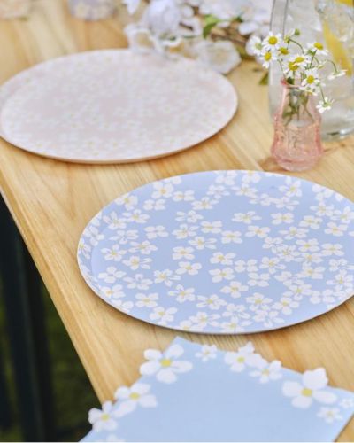 Hello Spring Floral Plates 8pk
