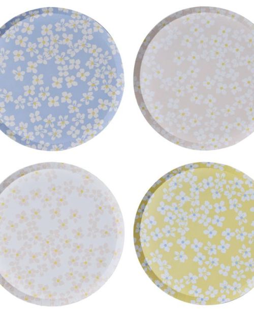 Hello Spring Floral Plates 8pk
