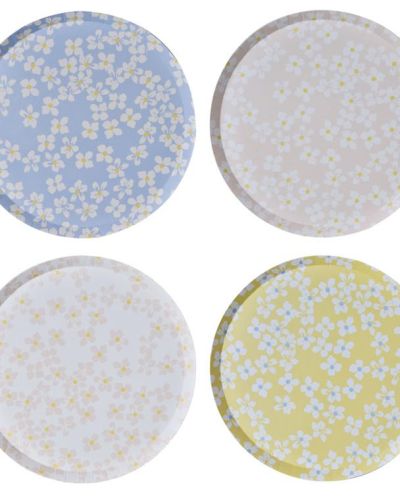 Hello Spring Floral Plates 8pk
