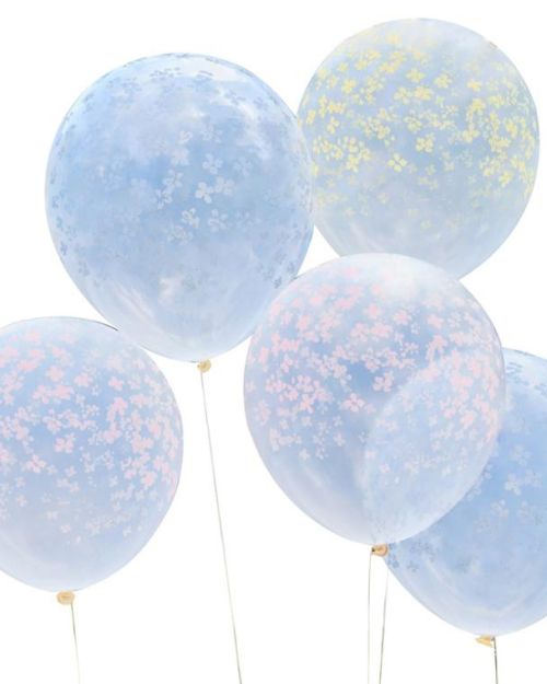 Hello Spring Flower Balloons 5pk