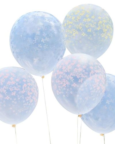 Hello Spring Flower Balloons 5pk