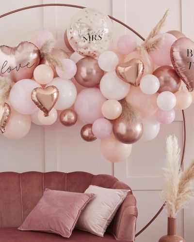 Hen Party Rose Gold Balloon Arch Kit
