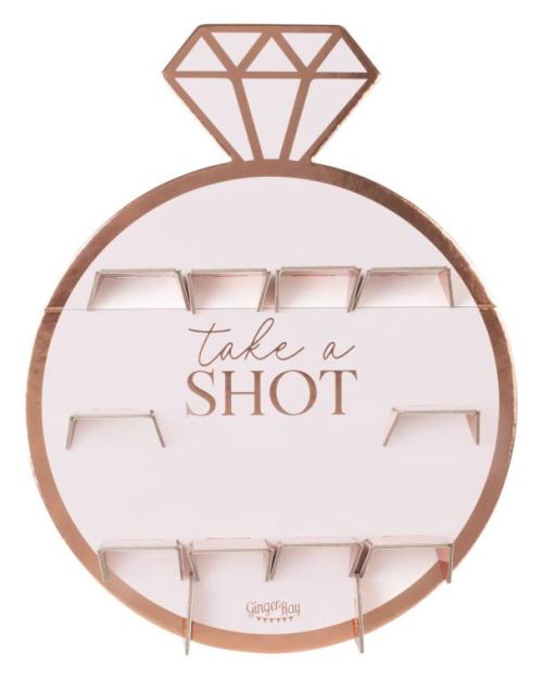 Hen Party Rose Gold Shot Wall