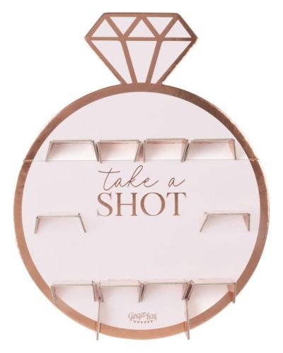 Hen Party Rose Gold Shot Wall