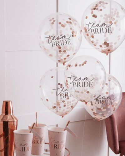 Hen Party Team Bride Confetti Balloons 5pk