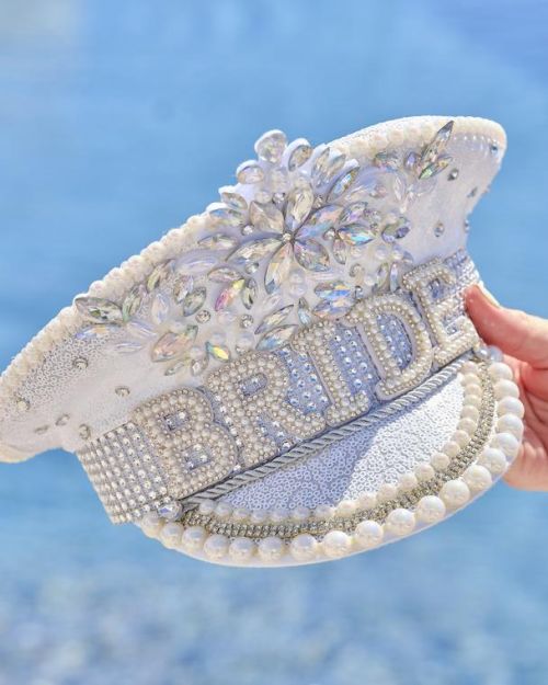 Hen Weekend Rhinestone & Pearl Bride Hat