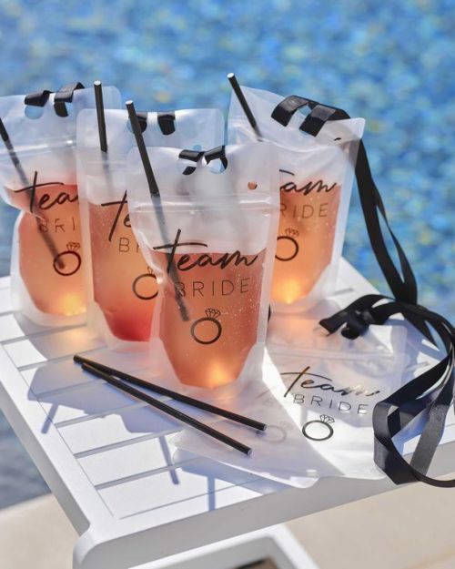 Hen Weekend Team Bride Drinking Pouches 6pk