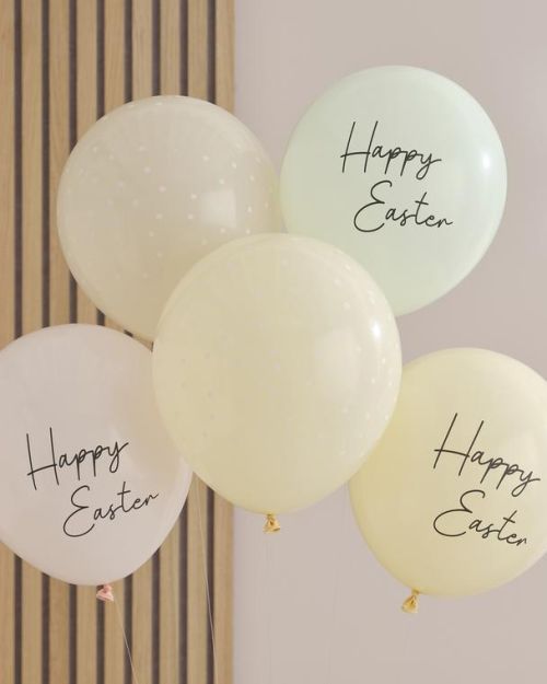 Hey Bunny Happy Easter Balloons 5pk