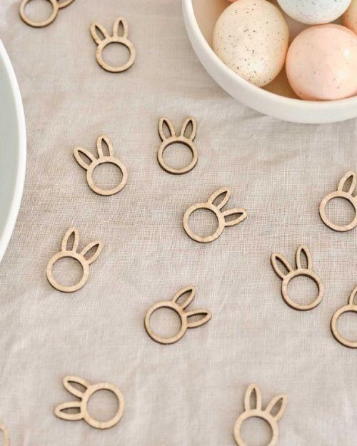 Hey Bunny Wooden Table Confetti