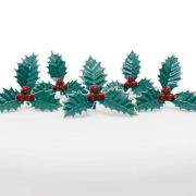 Holly & Berries Cake Decorations 5pk
