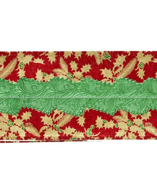 Christmas Cake Frill – Green with Holly