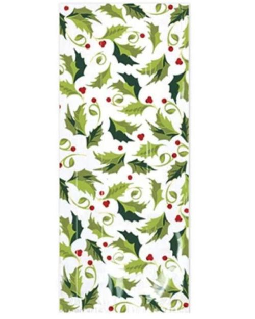 Christmas Holly Large Cello Treat Bags 20pk