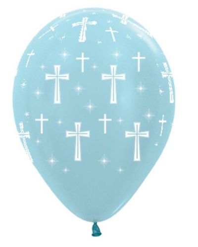 Holy Cross Balloons Blue 6pk