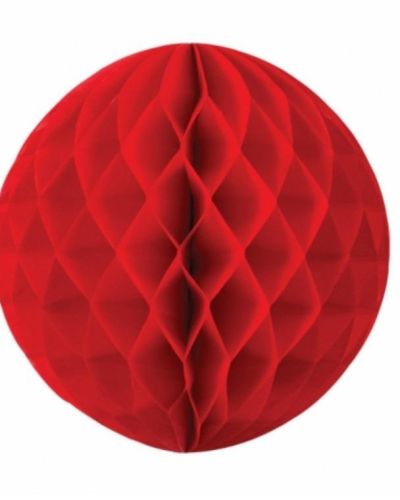 Tissue Honeycomb Ball 25cm – Red
