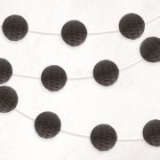 Honeycomb Ball Garland – Black