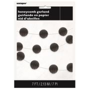 Honeycomb Ball Garland – Black