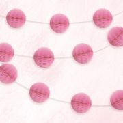 Honeycomb Ball Garland – Hot Pink