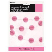 Honeycomb Ball Garland – Hot Pink