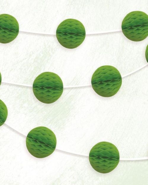 Honeycomb Ball Garland – Lime Green