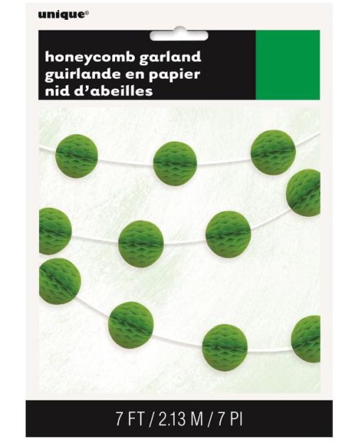 Honeycomb Ball Garland – Lime Green