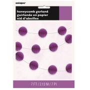 Honeycomb Ball Garland – Purple