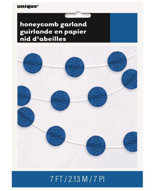 Honeycomb Ball Garland – Royal Blue