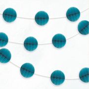 Honeycomb Ball Garland – Teal