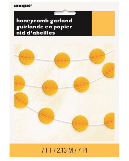 Honeycomb Ball Garland – Yellow
