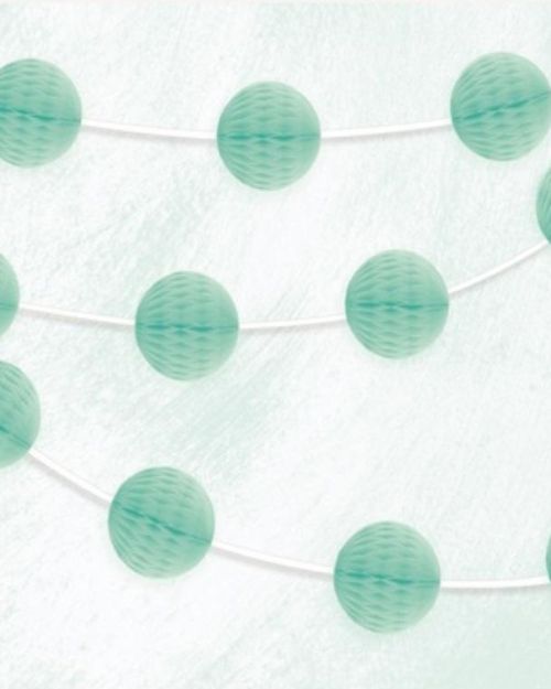 Honeycomb Ball Garland – Mint