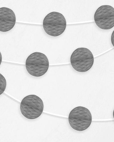 Honeycomb Ball Garland – Silver