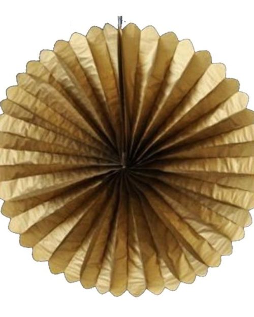 Paper Fan 16″ – Gold