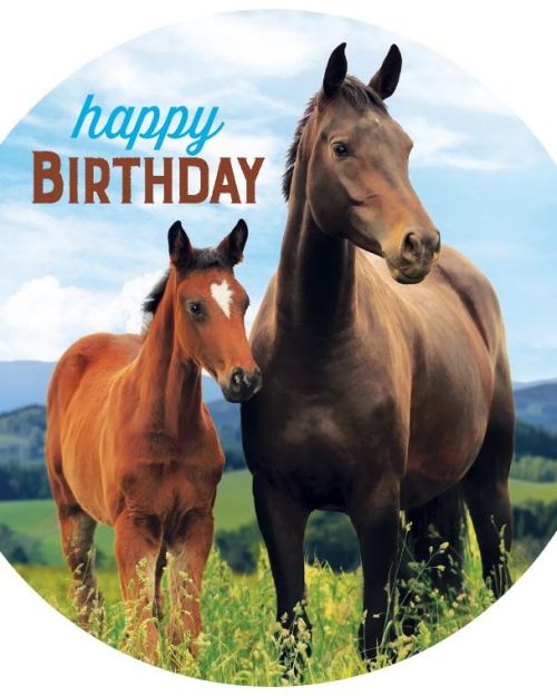 Edible Icing Image – Horse Round