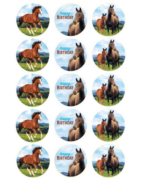 Edible Icing Cupcake Images – Horse