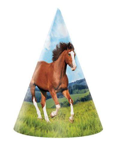 Horse & Pony Party Hats 8pk