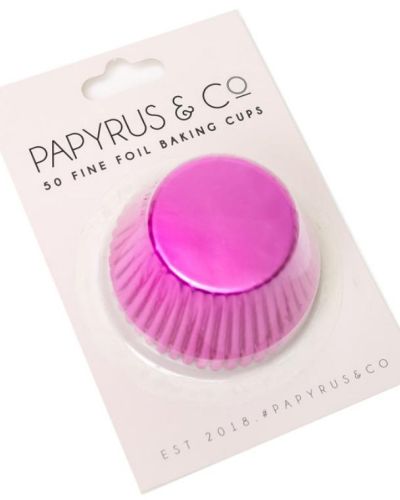 Hot Pink Foil Cupcake Cases 50pk
