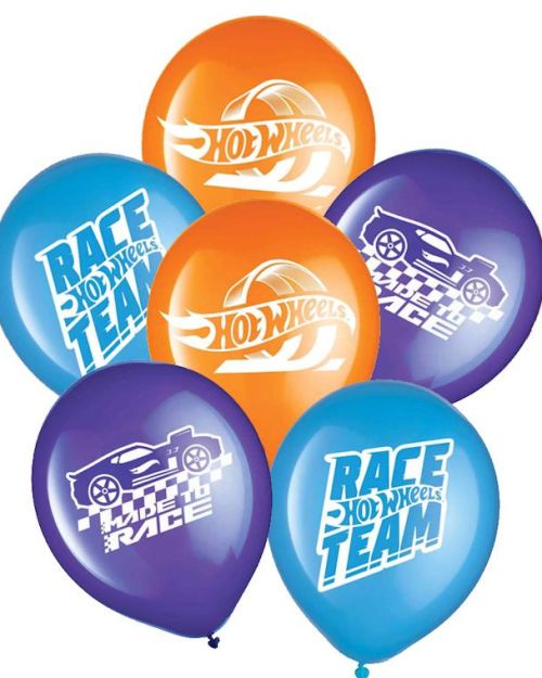 Hot Wheels Balloons 6pk