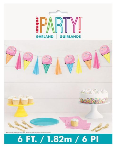 Ice Cream Garland with Tassels