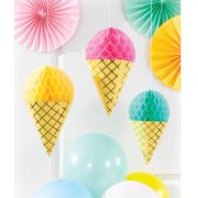 Ice Cream Party Honeycomb Decorations