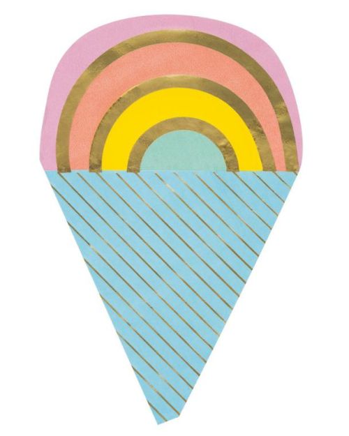 Ice Cream Cone Shaped Napkins 16pk