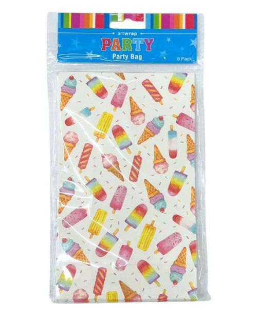 Ice Cream Party Treat Bags 8pk
