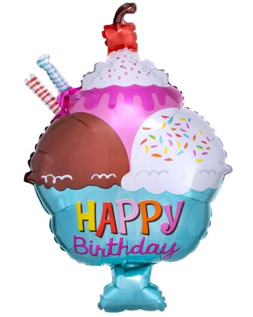 Ice Cream Sundae Foil Balloon