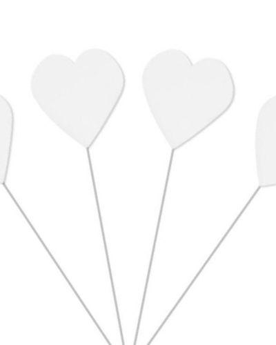 Icing Heart on Wire – White