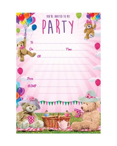 Teddybears Picnic Party Invitations – 20pk