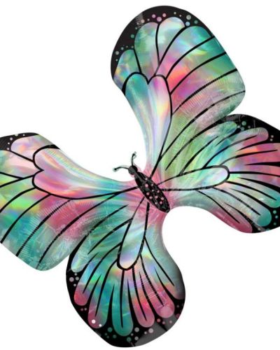 Iridescent Butterfly SuperShape Foil Balloon