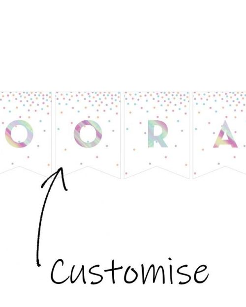 Iridescent Custom Bunting