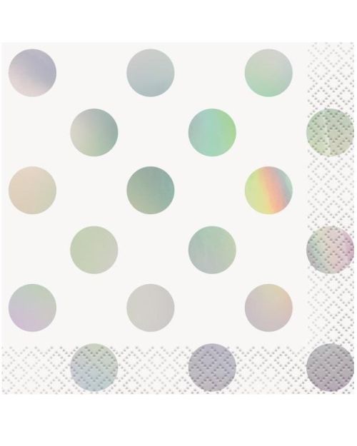 Iridescent Foil Beverage Napkins 16pk