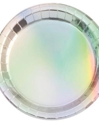 Iridescent Foil Dinner Plates 8pk